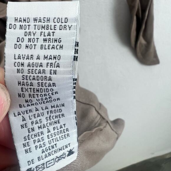 Thread & Supply Womens Wrap Jacket Cotton Brown Belted Waist Long Sleeve Size LG - Picture 9 of 11